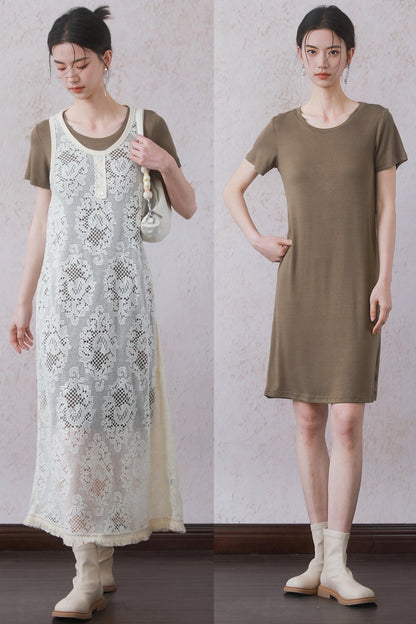 Hollow Knitted Belt Set