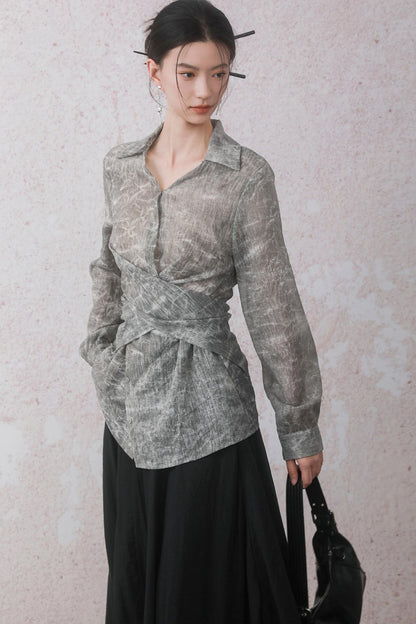 Autumn Gray Texture Shirt