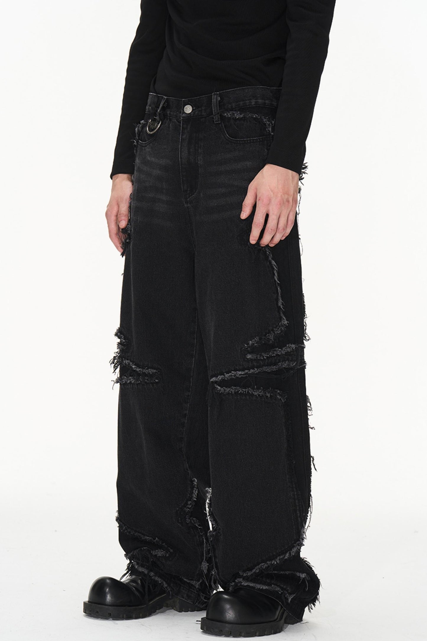 Vintage Split Denim Pants