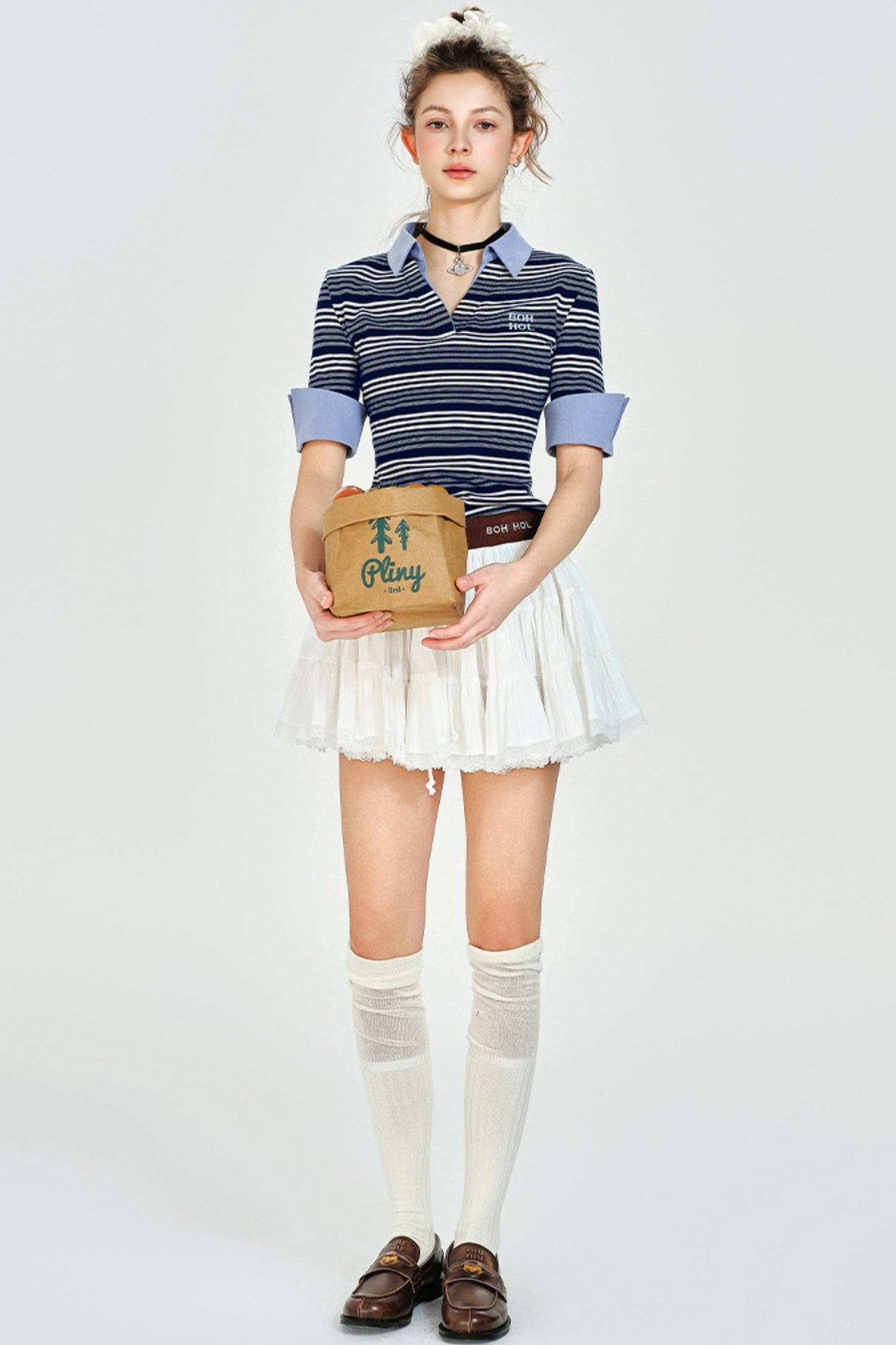 Color Clash Polo Tee