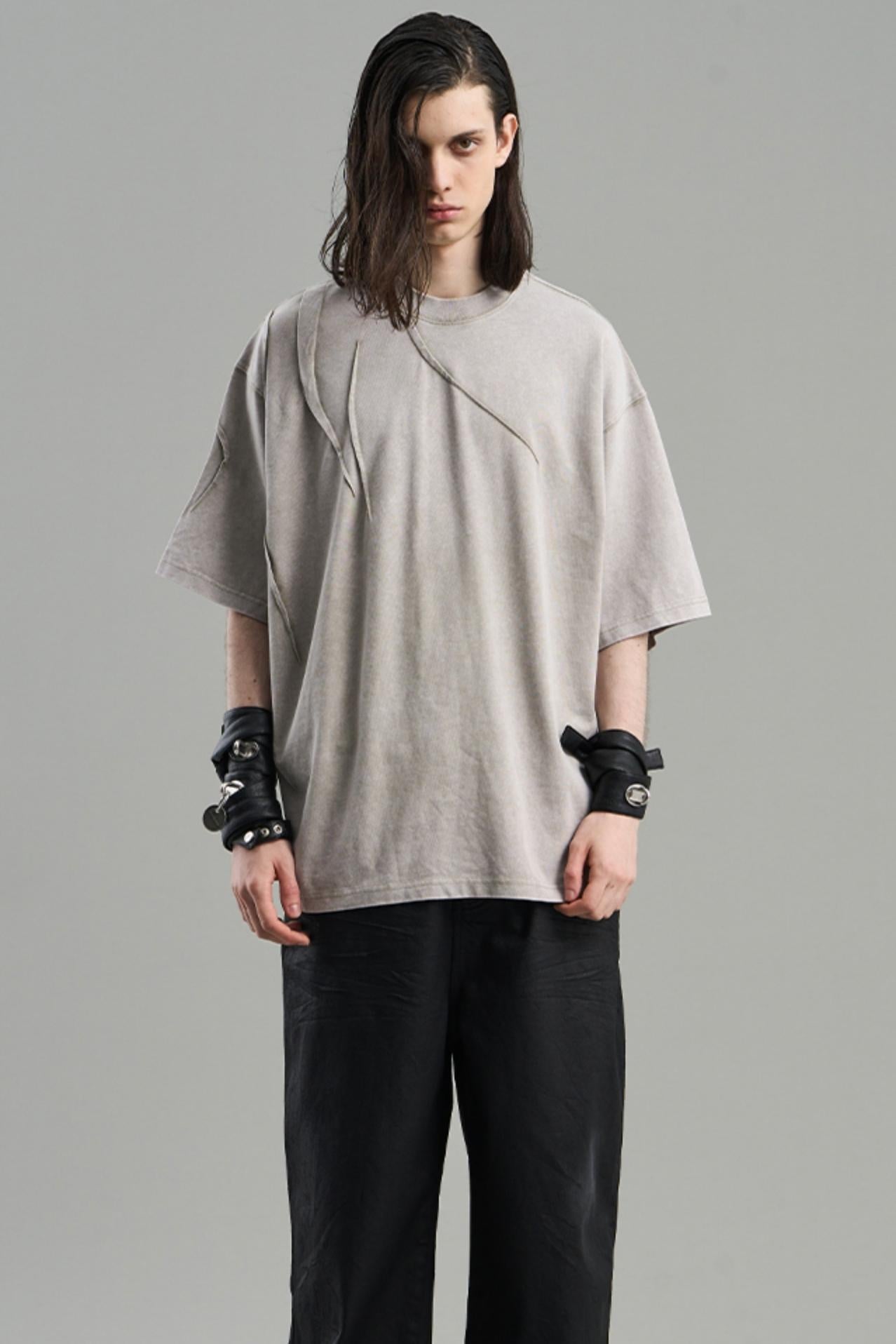 Pleated Asymmetrical Tee