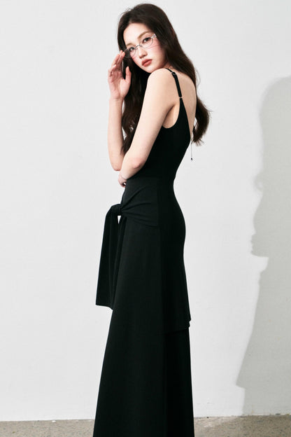 Tie-Waist Halter Maxi Dress
