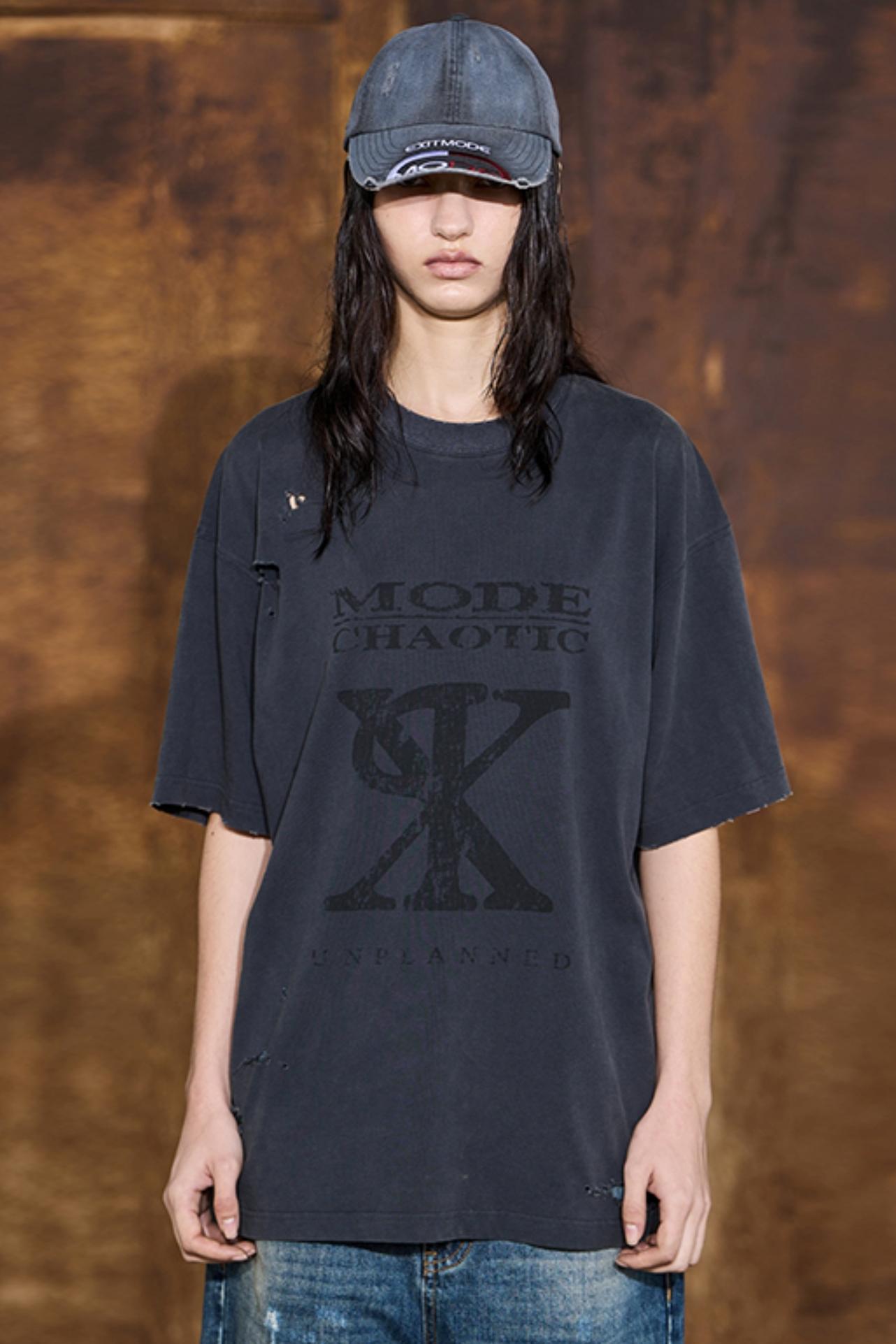 Blue Gray Graphic Tee