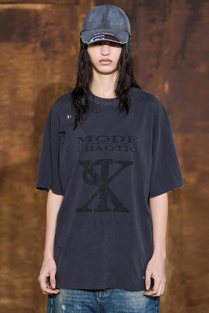 Blue Gray Graphic Tee