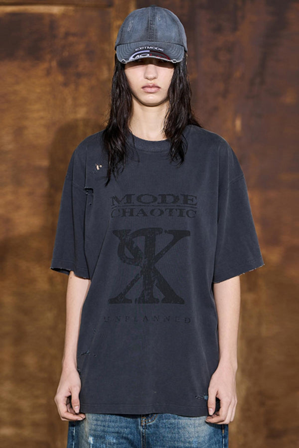 Blue Gray Graphic Tee