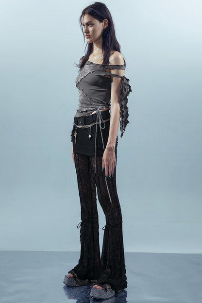 Spliced Rivet Short Sleeve Tee