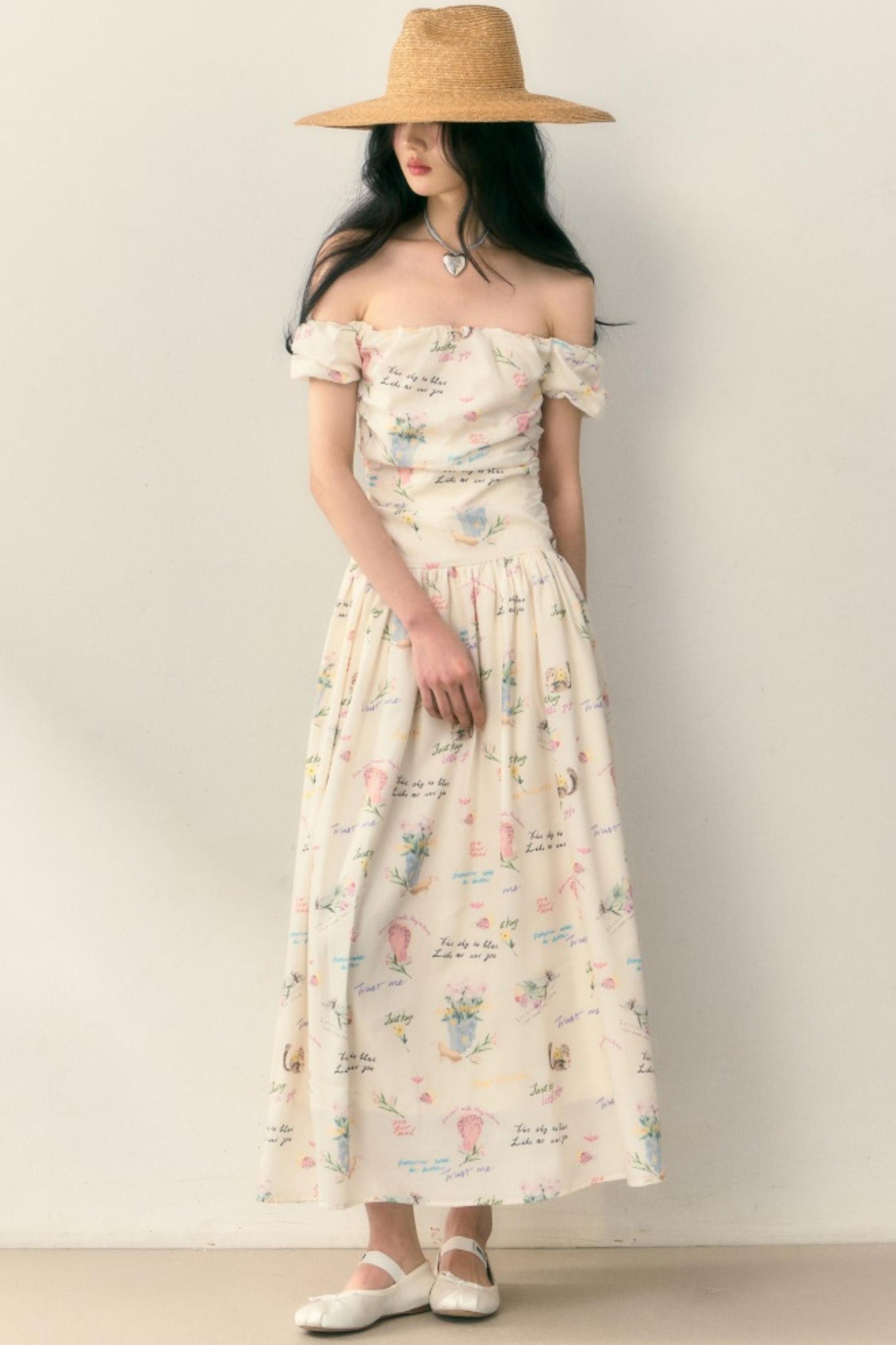 Pastel Lotus Neck-Tie Oriental Dress