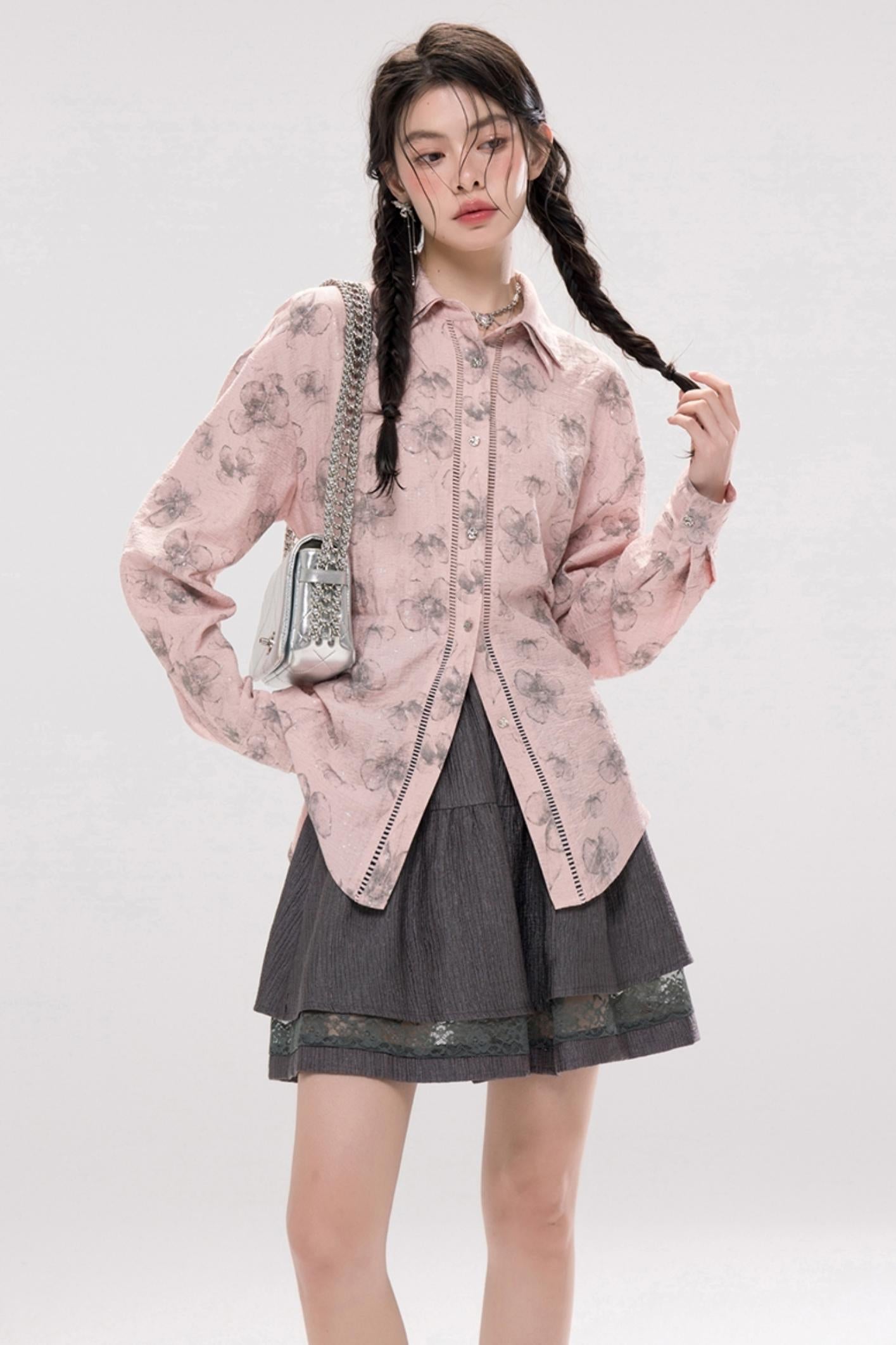 Cherry Blossom Layered Shirt