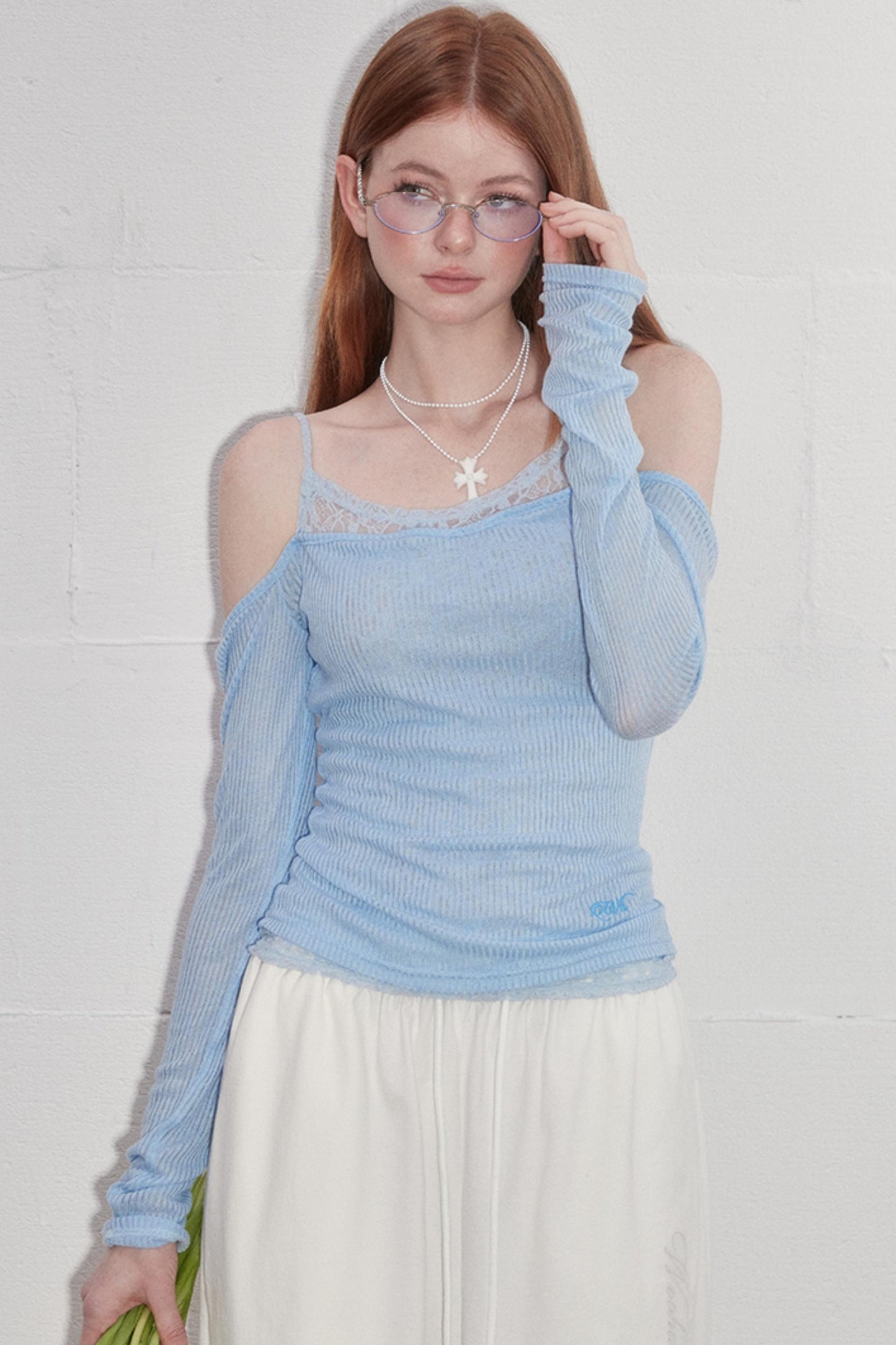 Fake Layered Lace Top