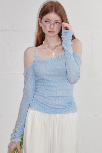 Fake Layered Lace Top