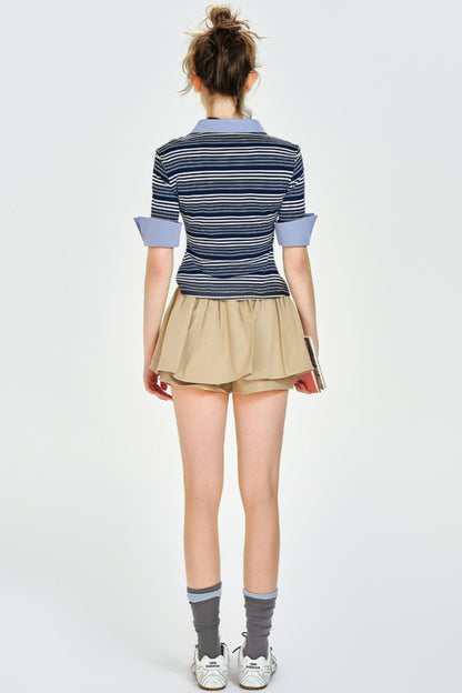 Color Clash Polo Tee