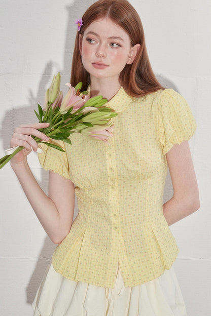 Sweetheart Puff Sleeve Shirt