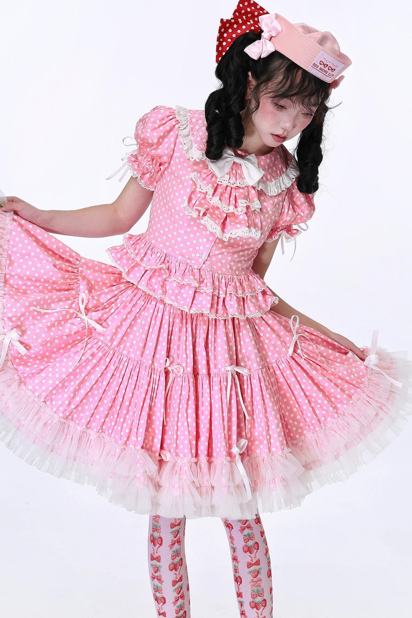 Pink Polka Dot Skirt