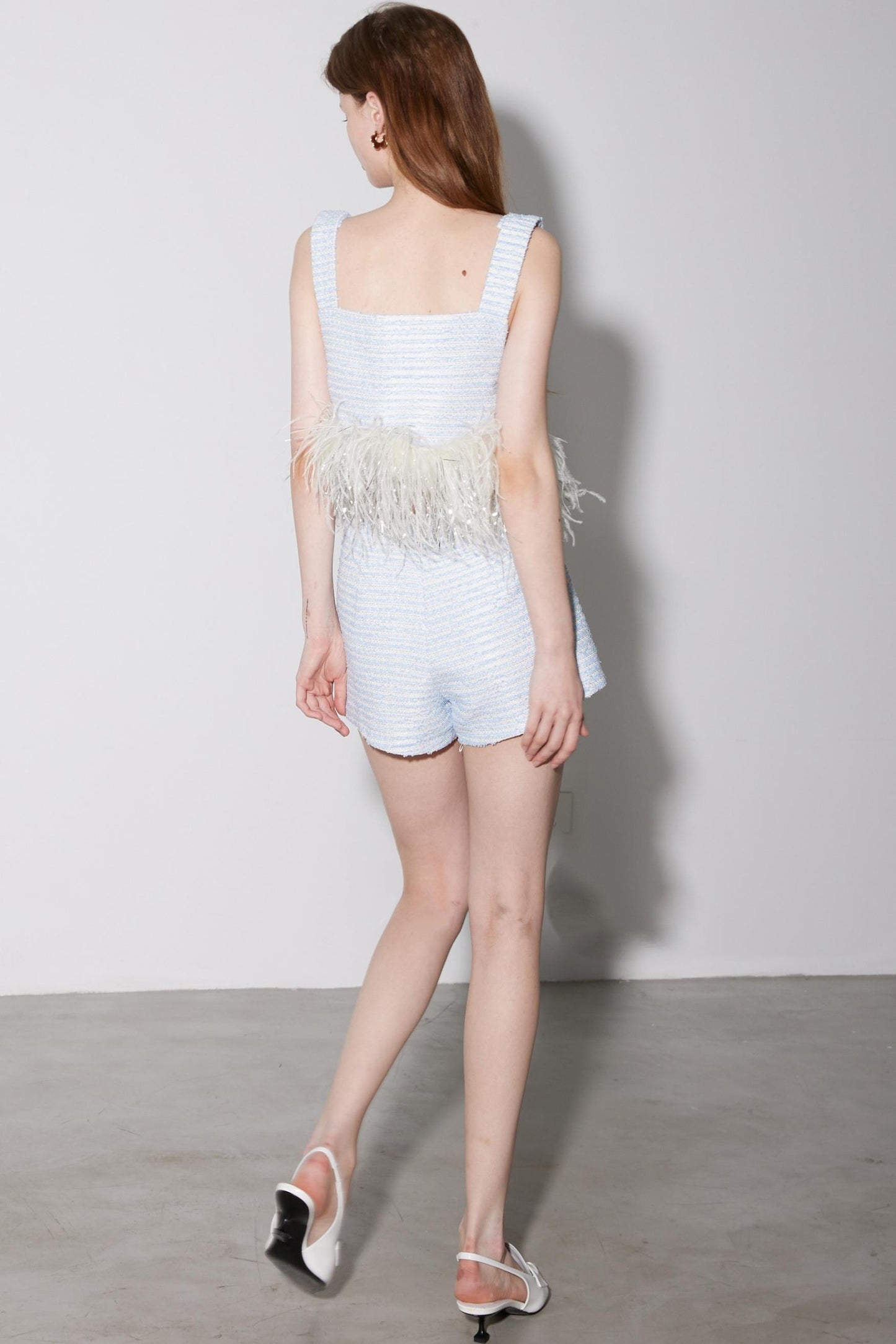 Luxe Tweed Silk Ensemble Top Set-Up