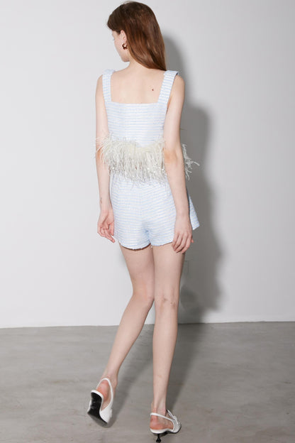 Luxe Tweed Silk Ensemble Top Set-Up