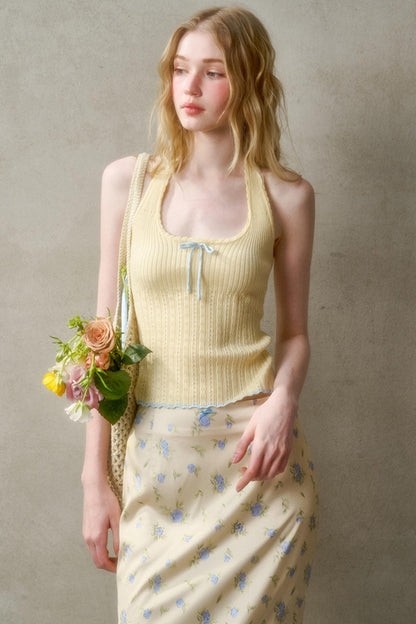 Summer Knit Halter Top