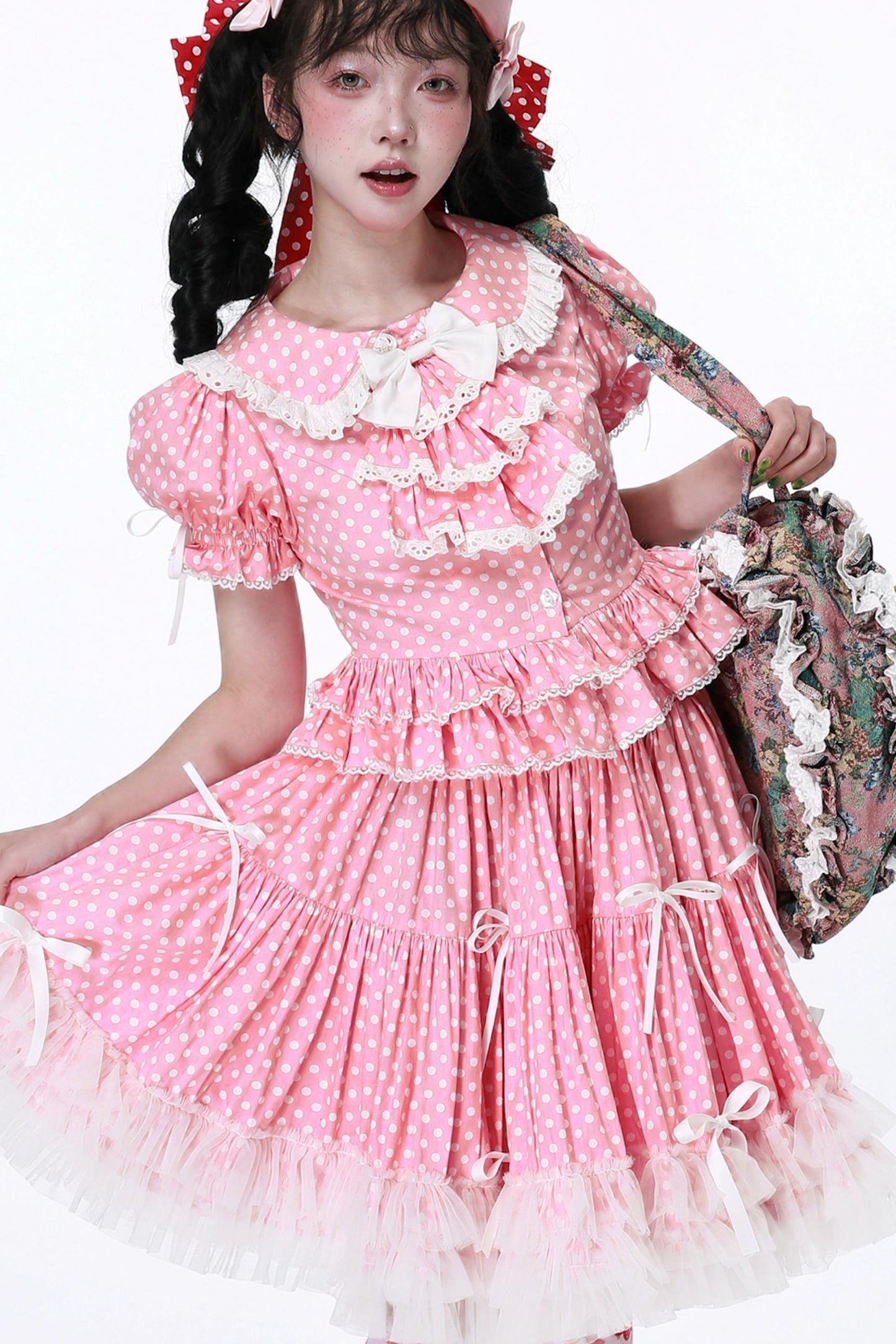 Pink Polka Dot Skirt