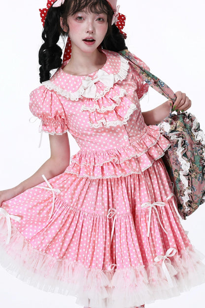 Pink Polka Dot Skirt