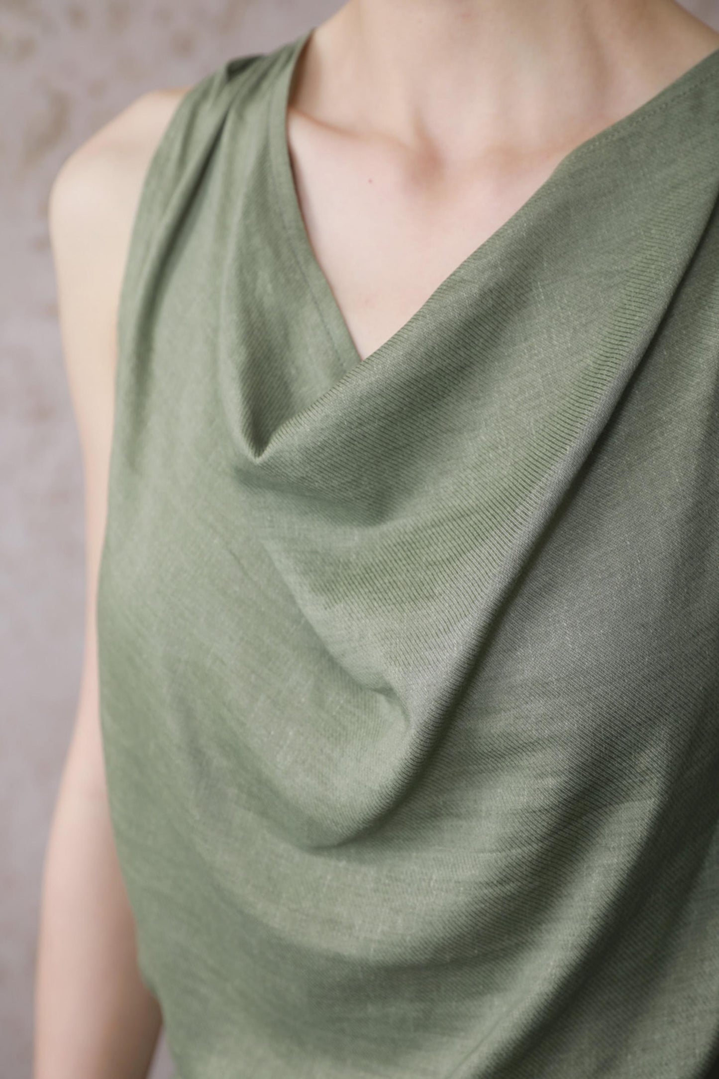 Lotus Green Cotton-Linen Tie Top Set
