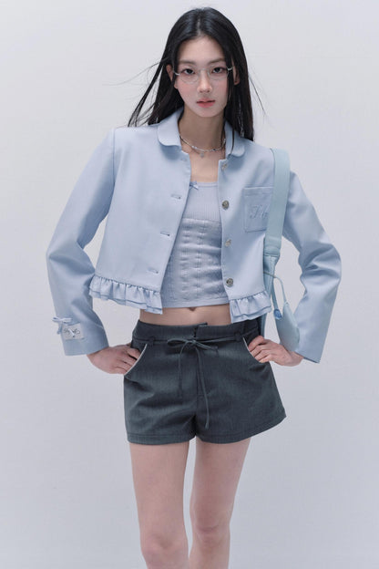 Style Shoulder Cropped Jacket