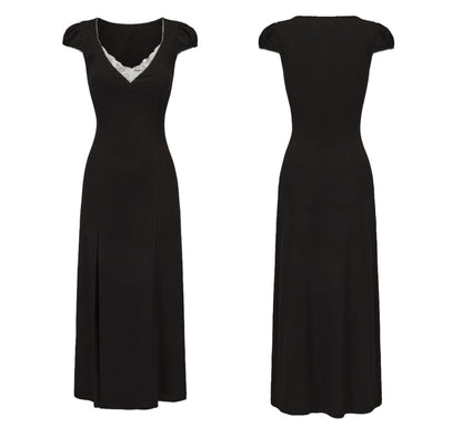 Retro Lace V-Neck Summer Dress