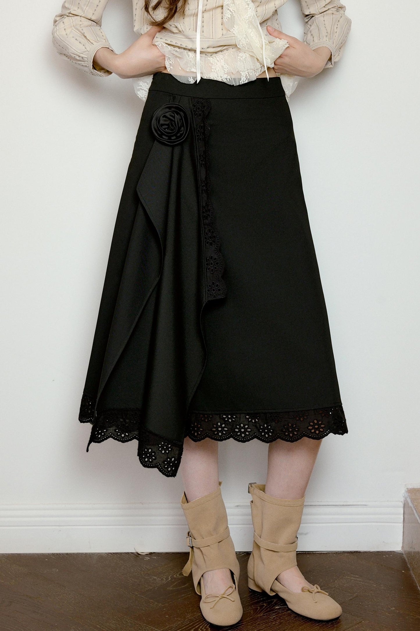 Original Black Retro A-Line Skirt