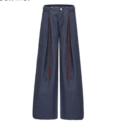 Vintage Blue Wide-Leg Pants