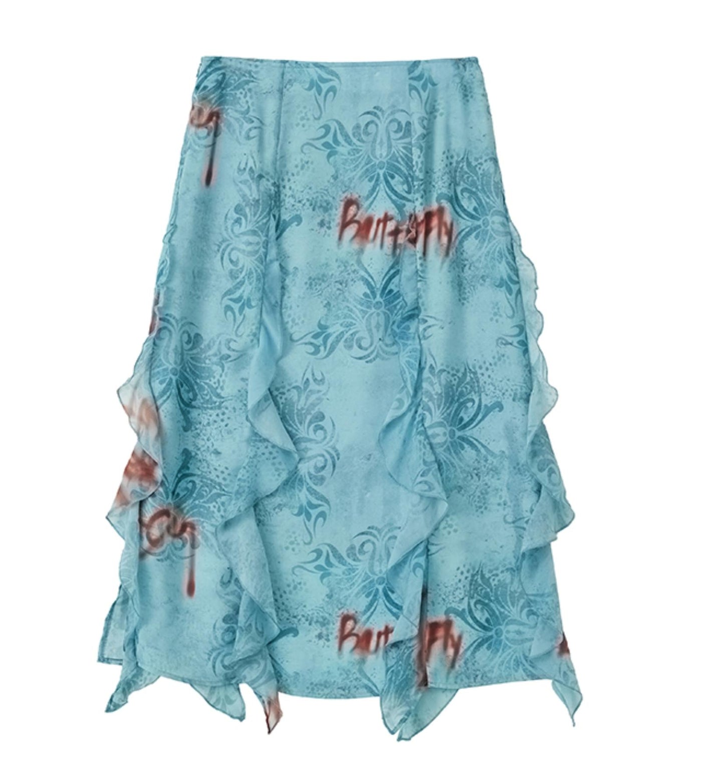 Light Blue A-line Skirt