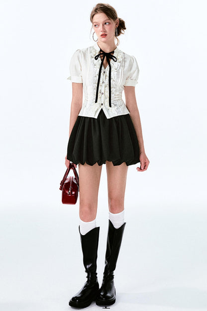 Charm Bow-Waist Bustier Set-Up