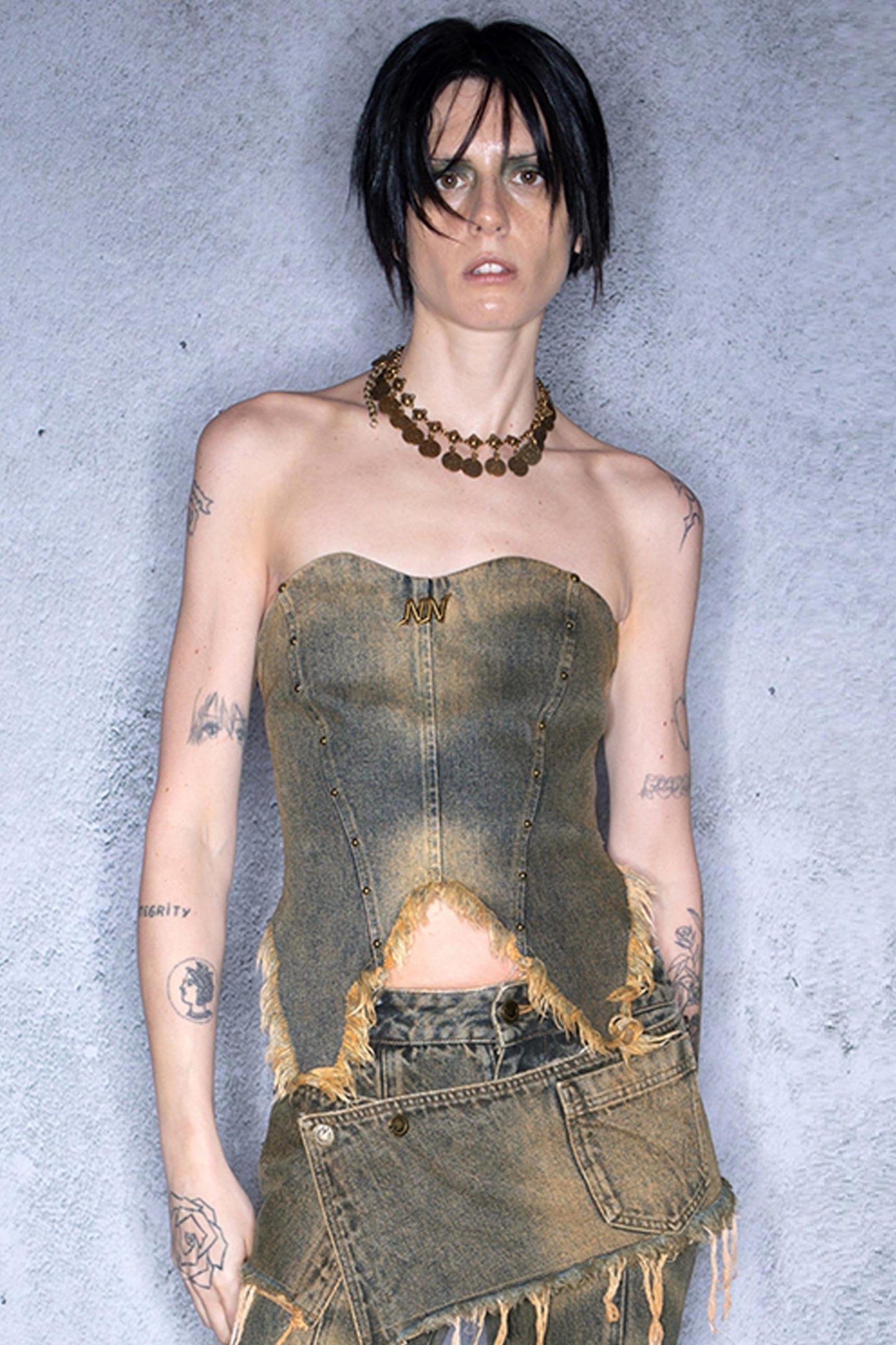 Twilight Denim Sheath Top