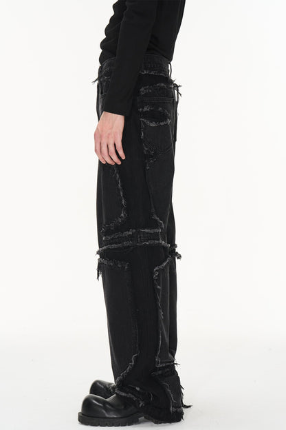 Vintage Split Denim Pants