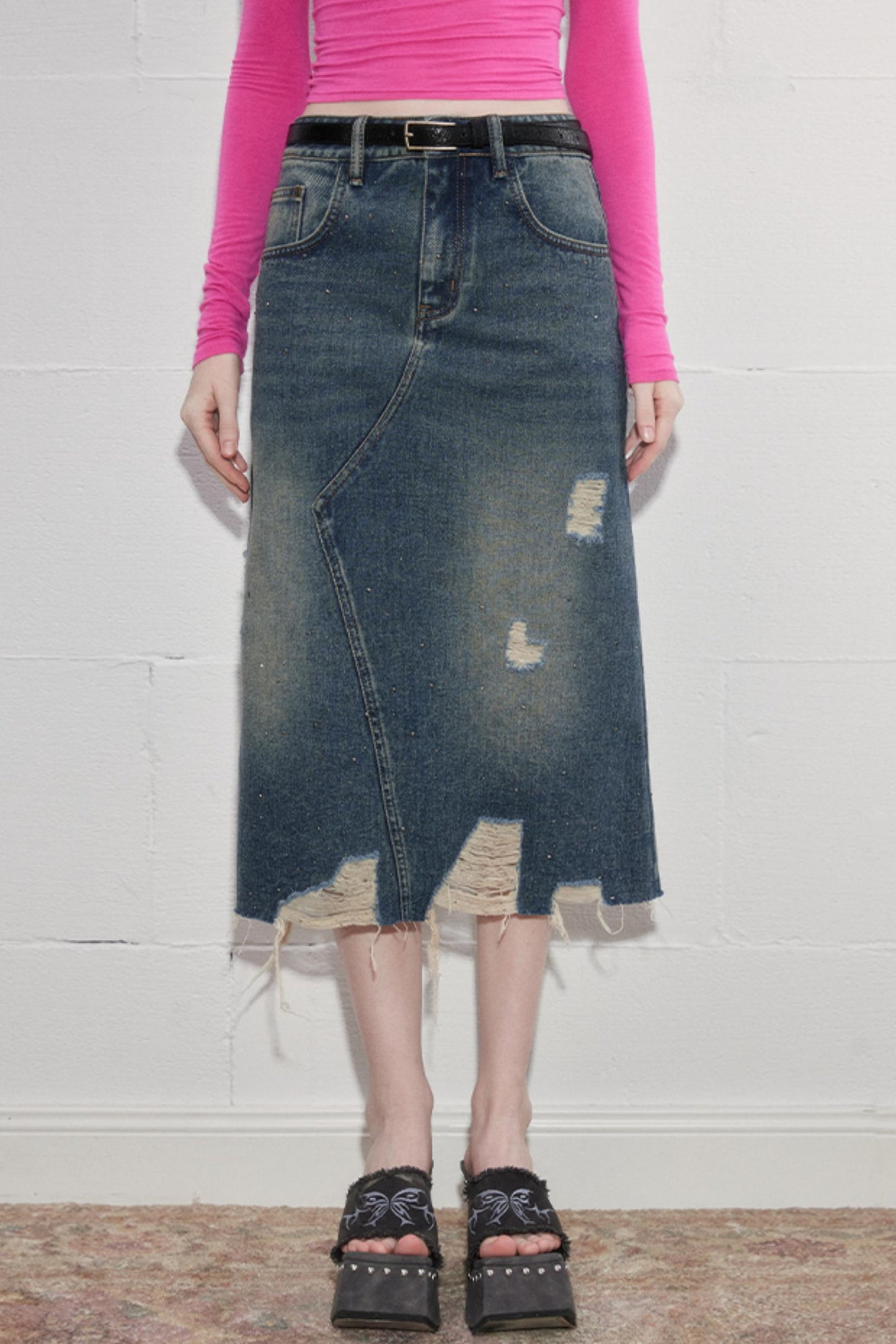 Modern Design Denim Skirt
