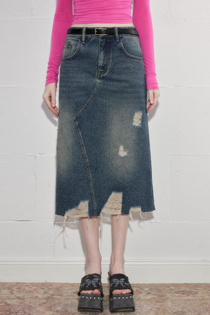 Modern Design Denim Skirt
