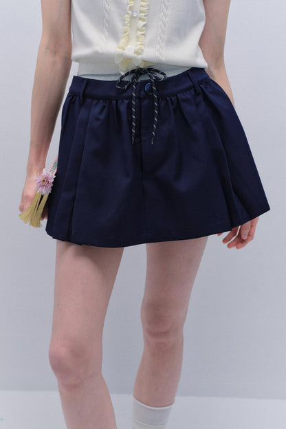 Navy High-Waist Skirt