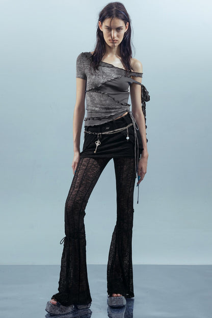 Spliced Rivet Short Sleeve Tee