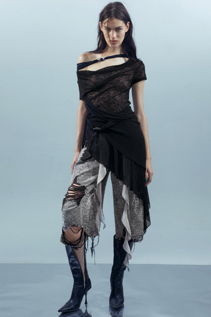 Irregular Beaded Tee