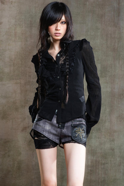 Punk Street Irregular Strappy Shorts