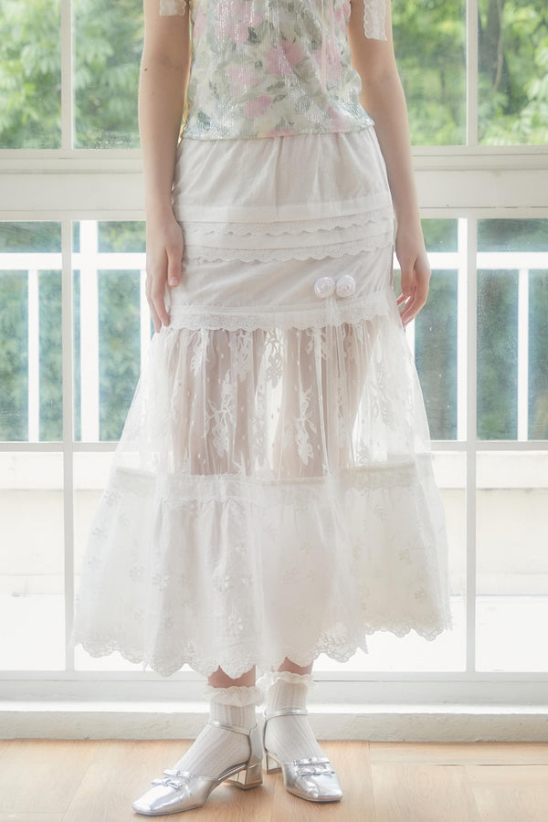 Elegant Peplum Maxi Skirt