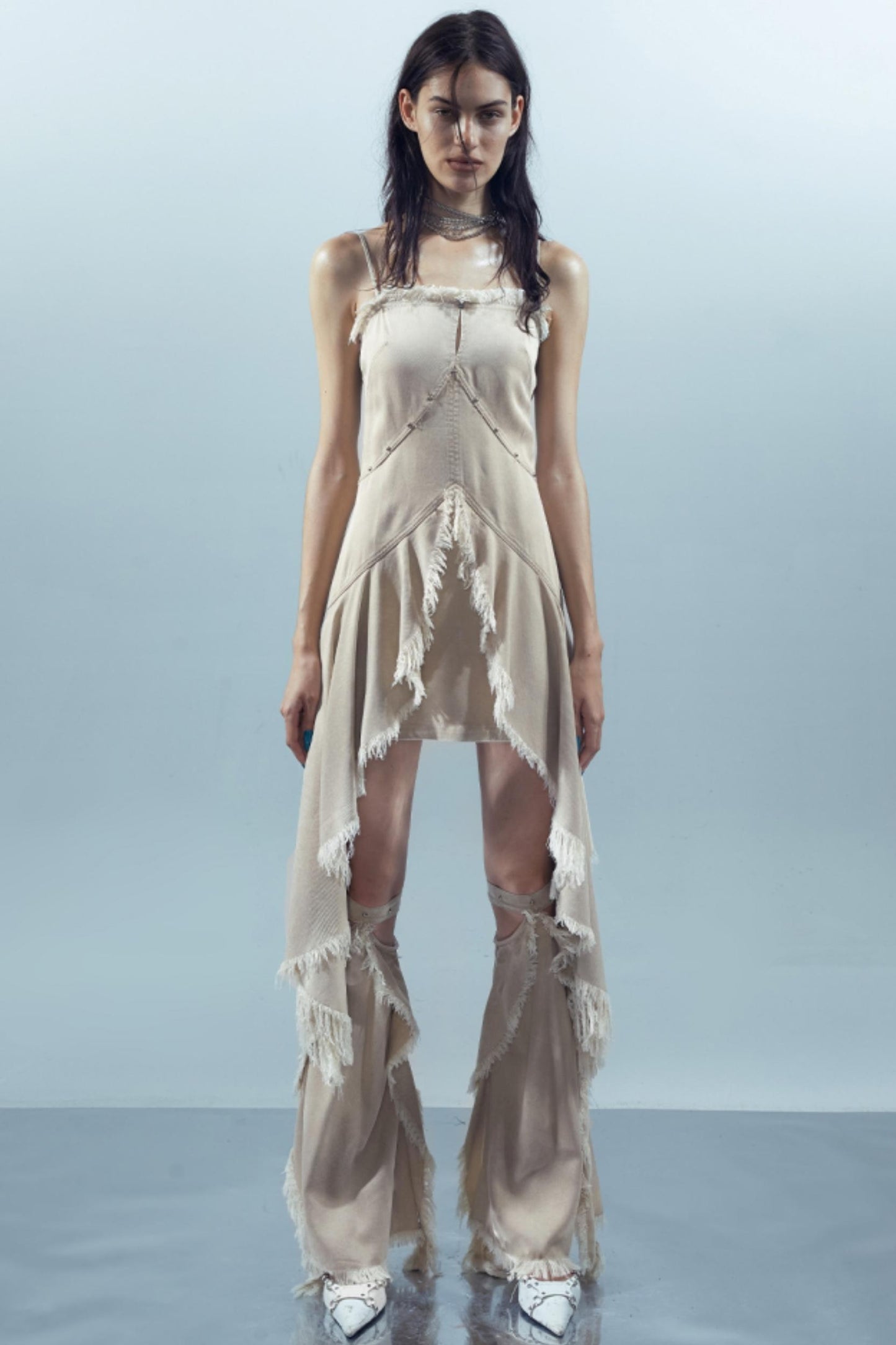 Asymmetrical Halter Dress