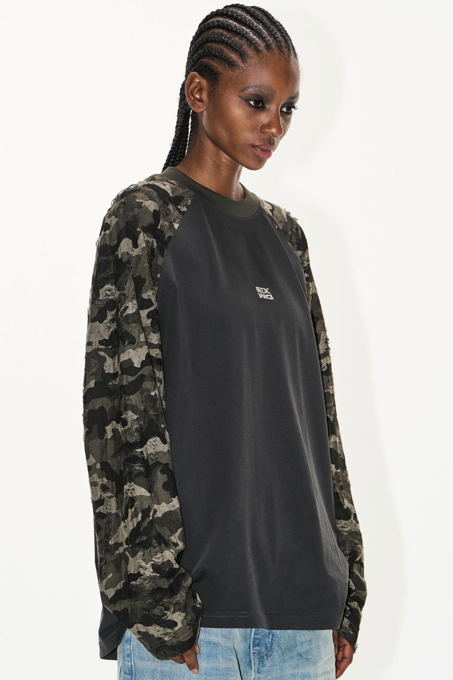 Gray Embroidered T-Shirt