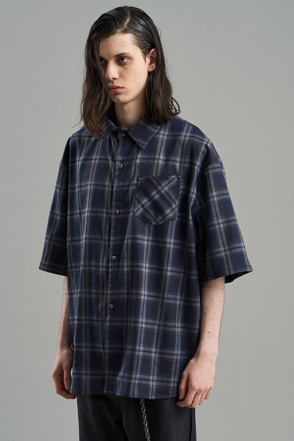 Luxury Studded Plaid Shirt