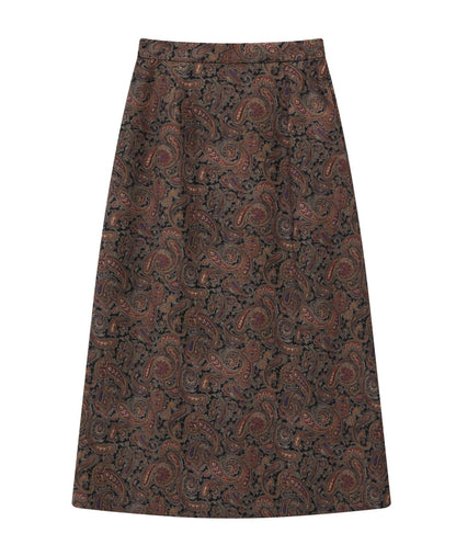 Vintage Floral A-Line Skirt