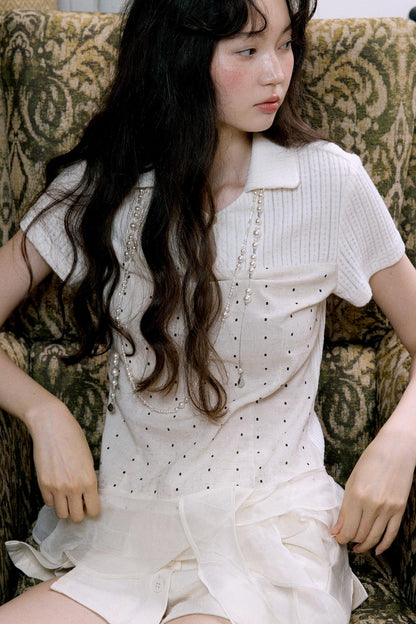 Bohemian Polka Dot Lace Top