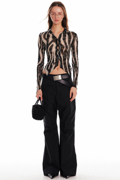 Zebra Chic Slim Fit Top