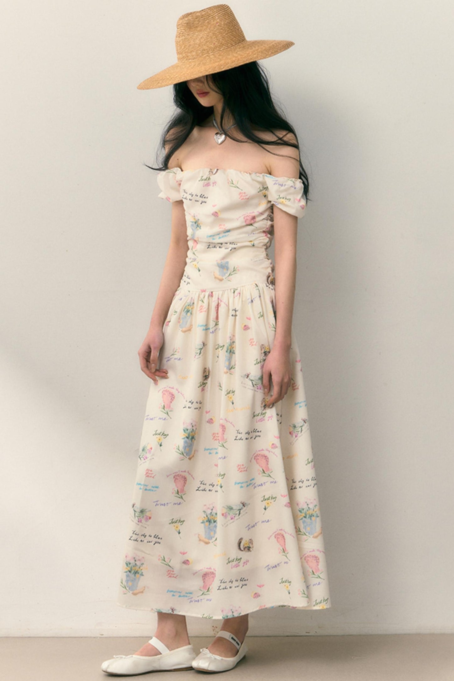 Pastel Lotus Neck-Tie Oriental Dress