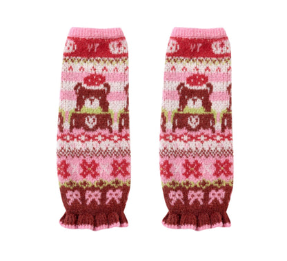 Bear Stripe Wool Knit Socks