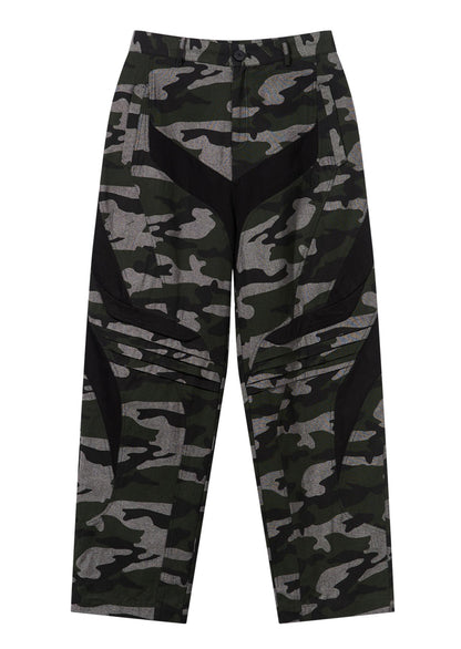 Patchwork Pleat Pants