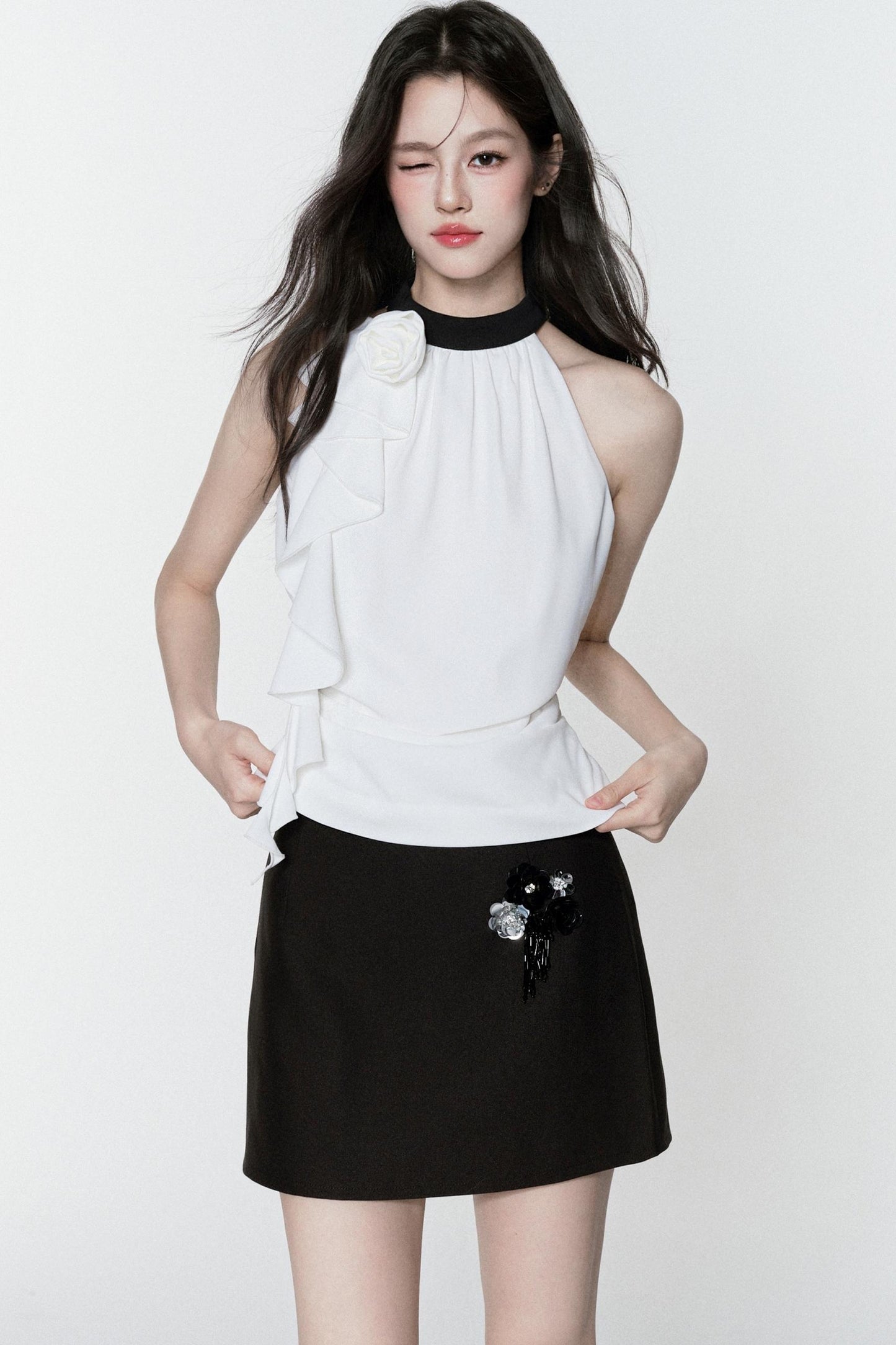 Misty Chiffon Tank Skirt Set-Up