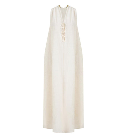 Sleeveless Halter Long Dress