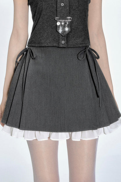 Pleated Bustier Skirt